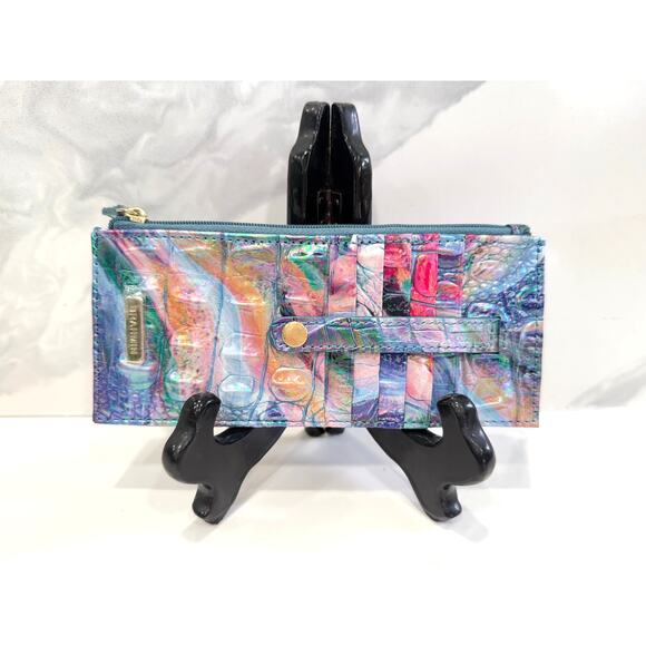 Brahmin Credit Card Holder Iridescent Prism Ombre multicolor finish Excellent - Picture 1 of 5